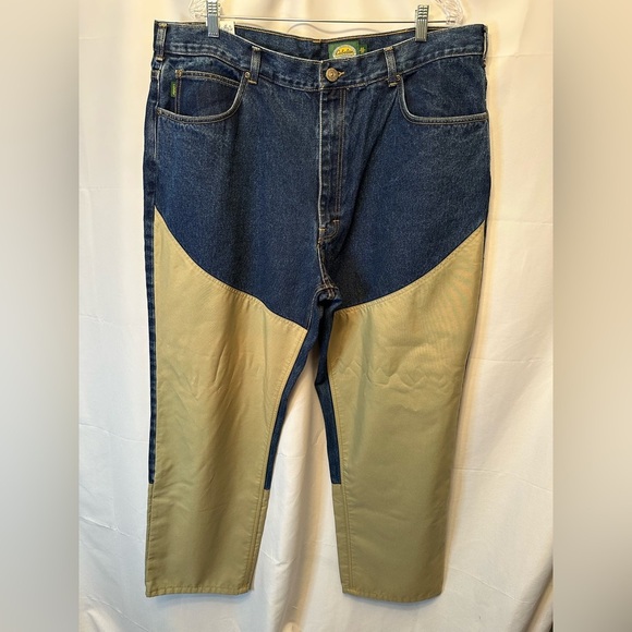 NWT Cabela’s Jeans Mens 44x30 Indigo Dark Stone Hiking Faced Upland Jeans - Picture 1 of 11